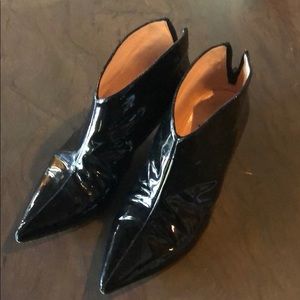 Christian Louboutin black patent bootie